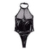 Lace Mesh Deep V Jumpsuit Women See-through Uniform - ROUTINE FASHION